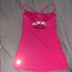 Pink lululemon tank top